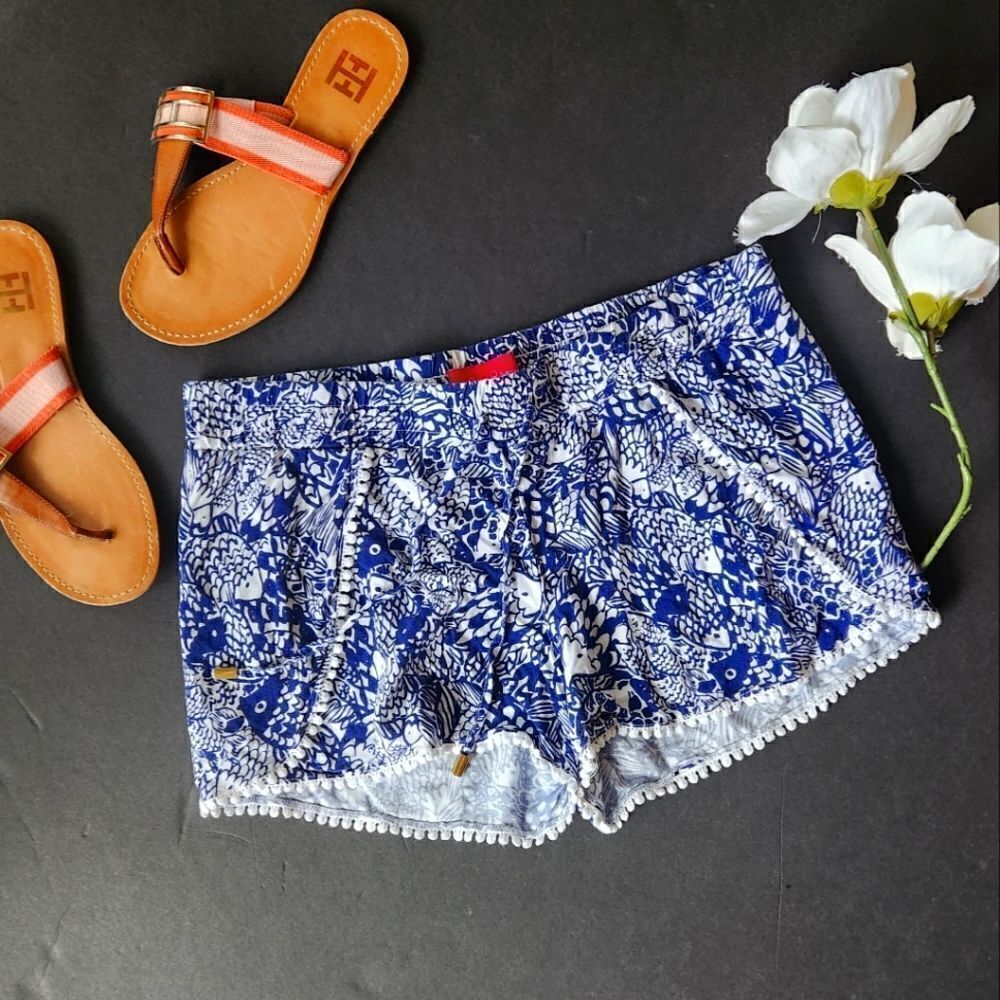 Lilly Pulitzer Blue Rayon Soft Shorts